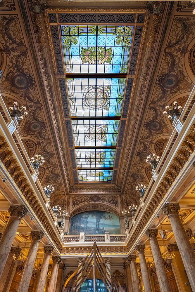 Nice French Riviera Gilded Hall Skylight Vertical art print by Richard Silver for $57.95 CAD