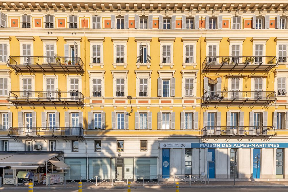 Nice French Riviera Yellow Facade Alpes Maritimes art print by Richard Silver for $57.95 CAD