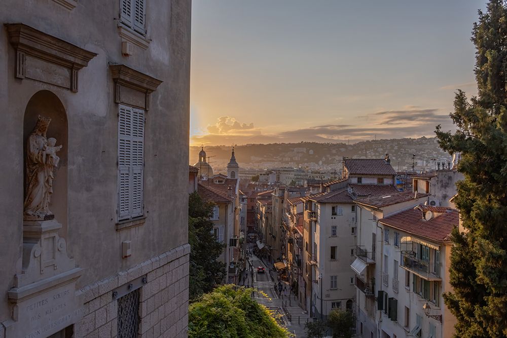 Nice French Riviera Old Town Rooftop Sunset art print by Richard Silver for $57.95 CAD