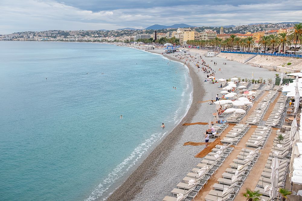 Promenade des Anglais Nice Beach Panorama art print by Richard Silver for $57.95 CAD