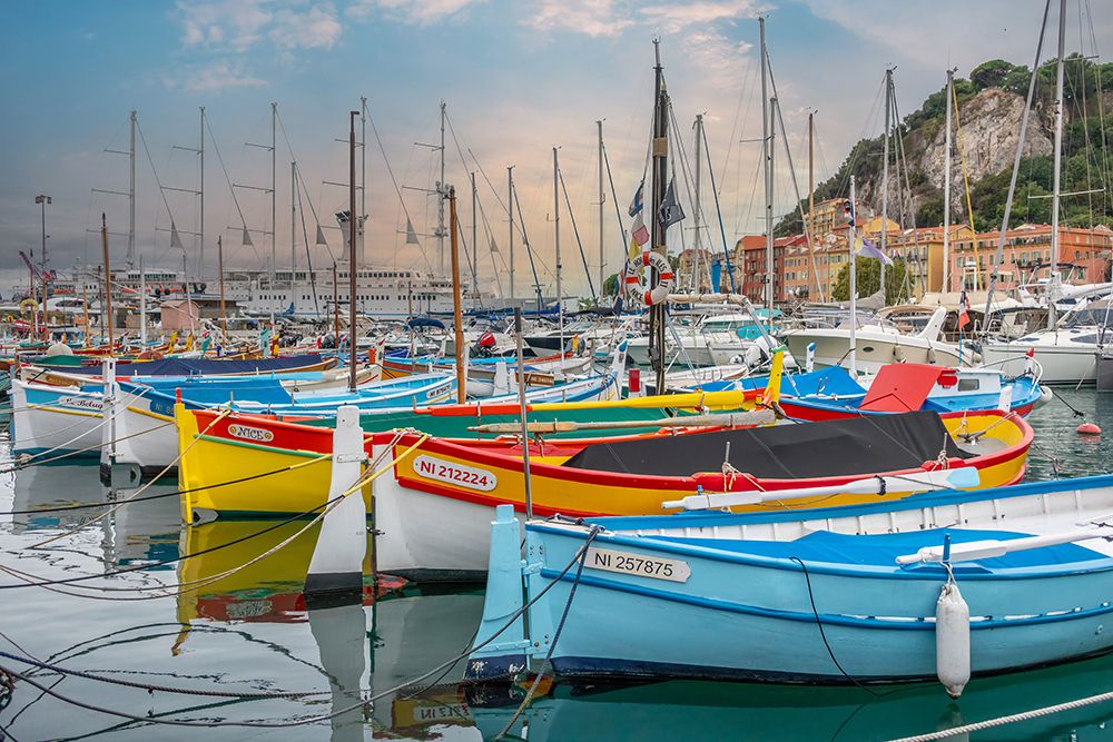 Port Lympia Nice French Riviera Colorful Boats I art print by Richard Silver for $57.95 CAD
