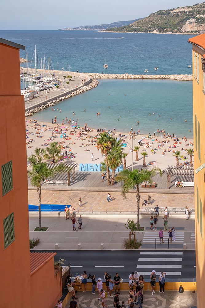 Menton French Riviera Beach and Marina art print by Richard Silver for $57.95 CAD