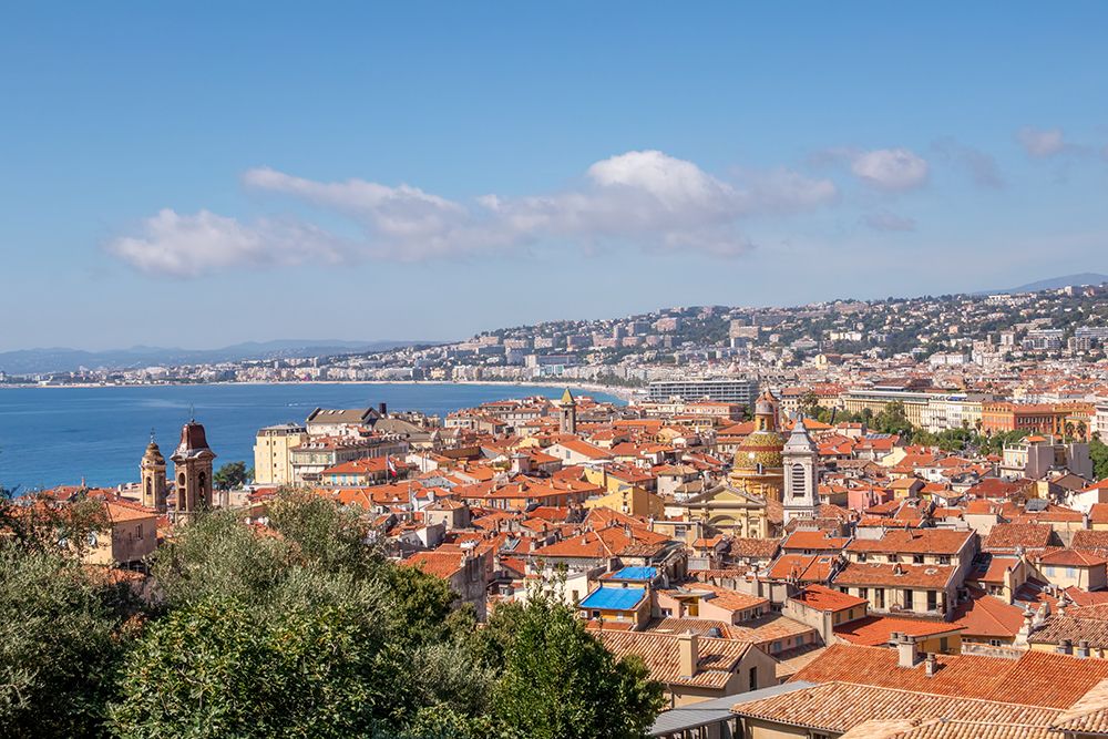 Nice French Riviera Rooftop Panorama Baie des Anges art print by Richard Silver for $57.95 CAD