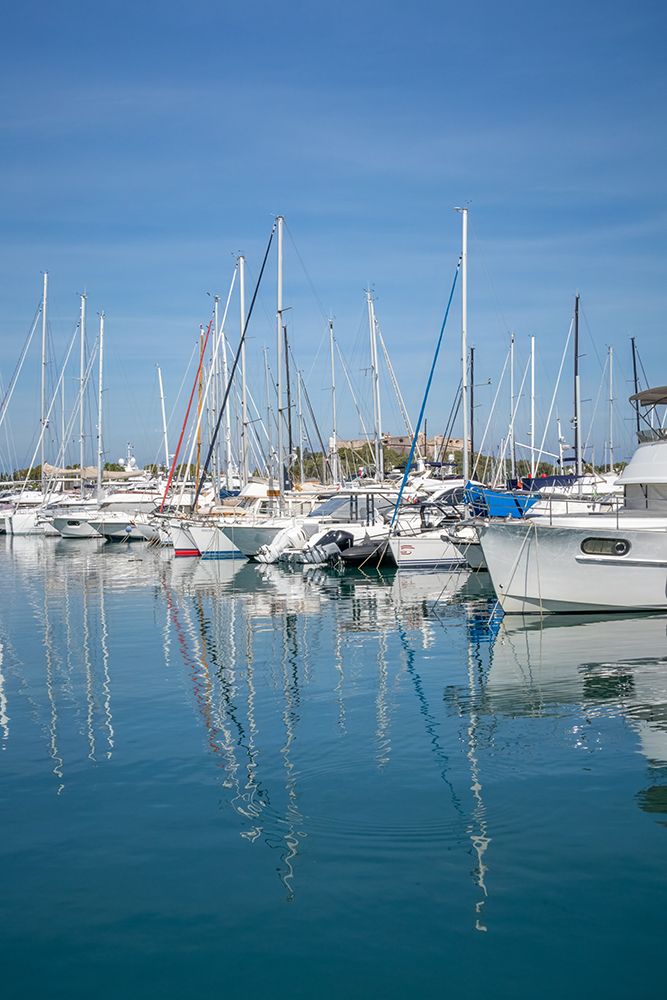French Riviera Marina Sailboats Reflection I art print by Richard Silver for $57.95 CAD