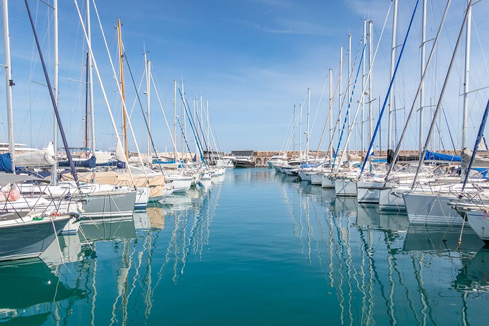 French Riviera Marina Center Aisle View art print by Richard Silver for $57.95 CAD