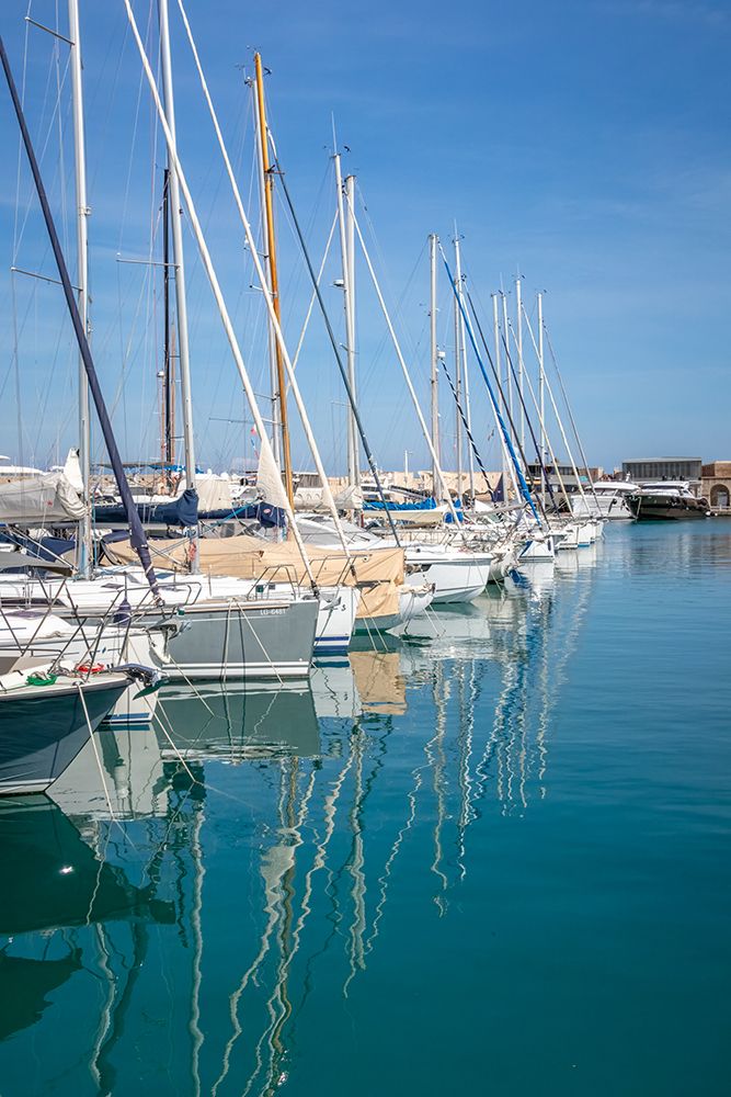 French Riviera Marina Vertical Masts art print by Richard Silver for $57.95 CAD