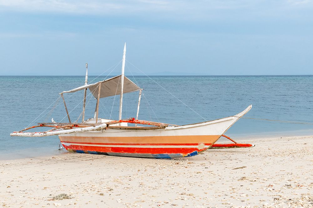 Traditional Filipino Outrigger Bangka Boat on Beach, Philippines, Southeast Asia art print by Richard Silver for $57.95 CAD