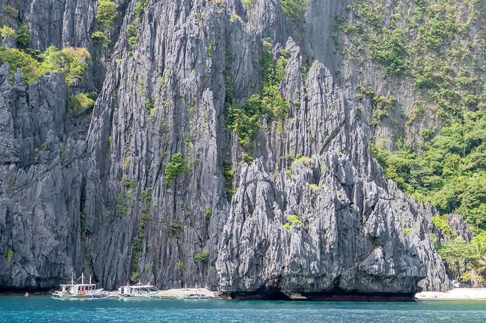 Boats at Secluded Cove, El Nido, Palawan, Philippines art print by Richard Silver for $57.95 CAD