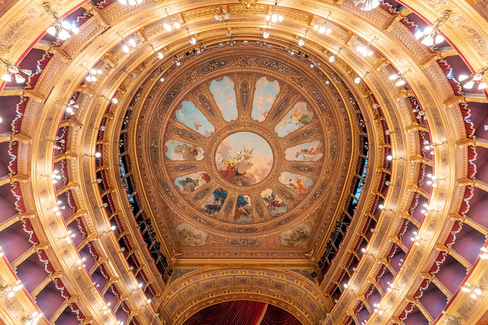 Teatro San Carlo Opera House Dome Ceiling, Naples, Italy art print by Richard Silver for $57.95 CAD