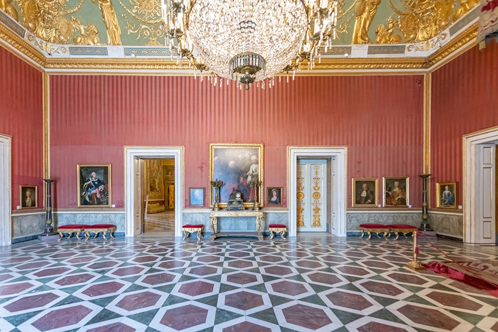 Royal Palace Gallery with Portraits, Naples, Italy art print by Richard Silver for $57.95 CAD