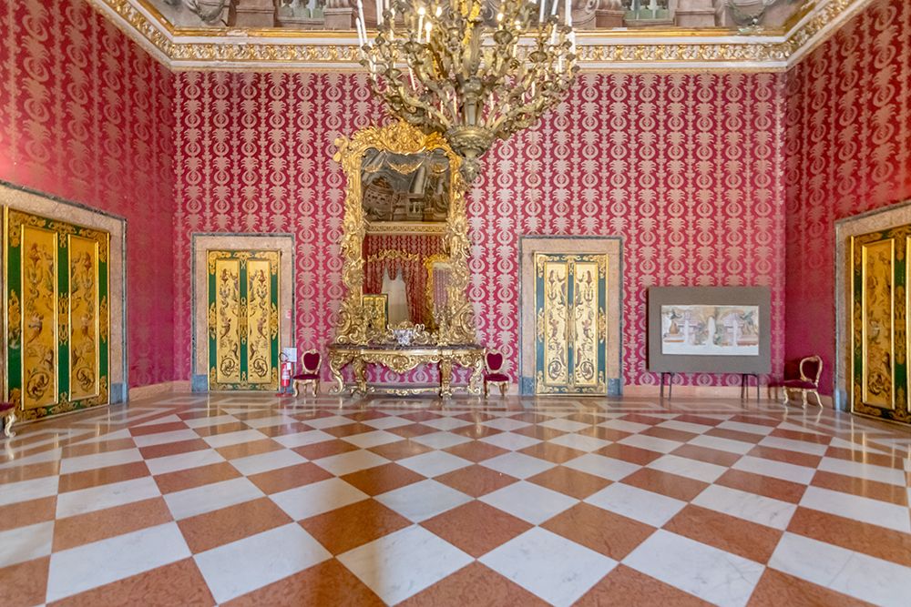 Grand Chandelier in Royal Palace Hall, Naples, Italy art print by Richard Silver for $57.95 CAD