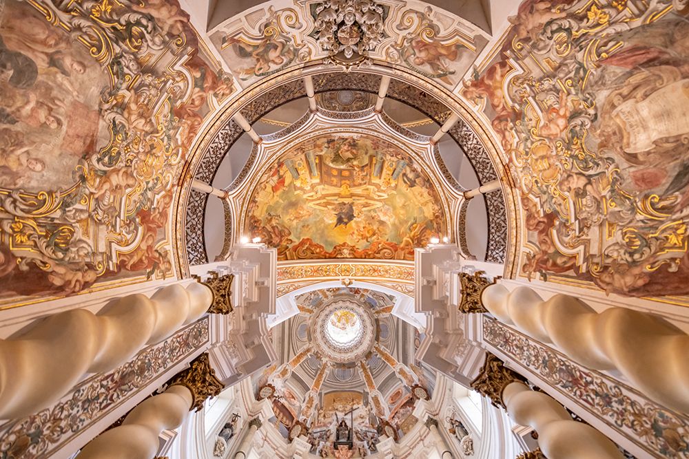 Ornate Baroque Church Dome Fresco, Seville, Spain art print by Richard Silver for $57.95 CAD