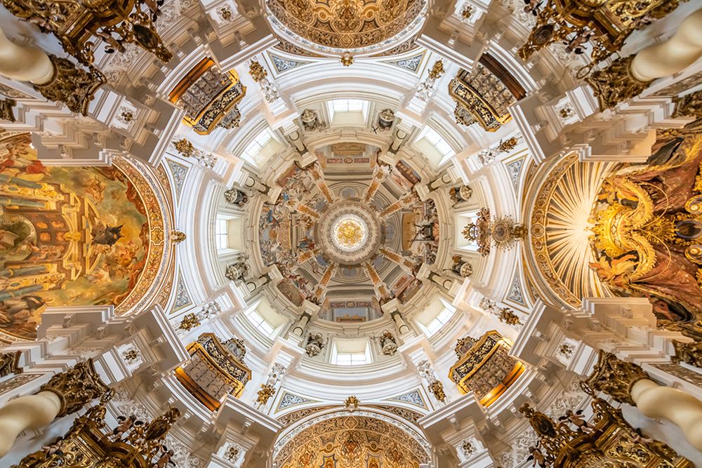 Elaborate Church Dome Ceiling, Seville, Spain art print by Richard Silver for $57.95 CAD
