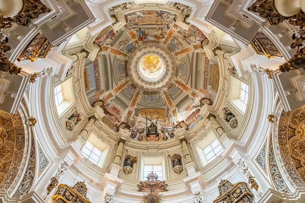 Grand Domed Ceiling Fresco, Seville, Spain art print by Richard Silver for $57.95 CAD