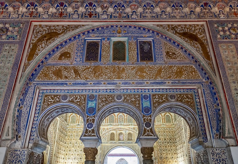 Real Alcazar Mudejar Archway, Seville, Spain art print by Richard Silver for $57.95 CAD