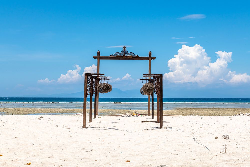 Decorative Beach Gate Archway, Gili Islands, Indonesia art print by Richard Silver for $57.95 CAD