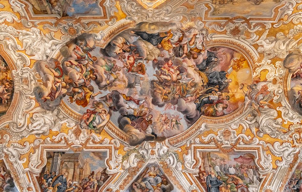 Baroque Painted Ceiling Fresco, Teatro San Carlo, Naples, Italy art print by Richard Silver for $57.95 CAD