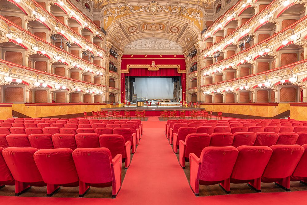 Teatro San Carlo Opera House Interior, Naples, Italy art print by Richard Silver for $57.95 CAD