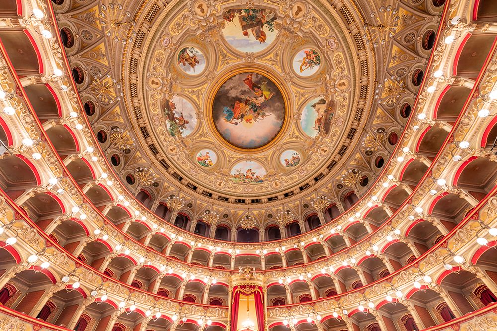 Teatro San Carlo Opera House Dome Ceiling, Naples, Italy art print by Richard Silver for $57.95 CAD