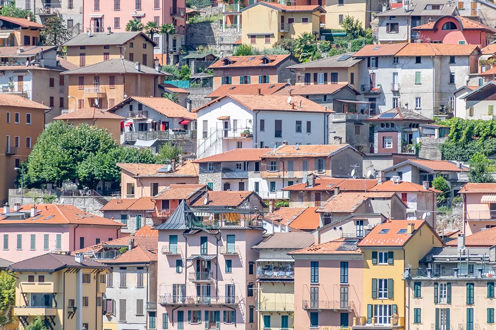 Colorful Hillside Village Rooftops, Italy art print by Richard Silver for $57.95 CAD