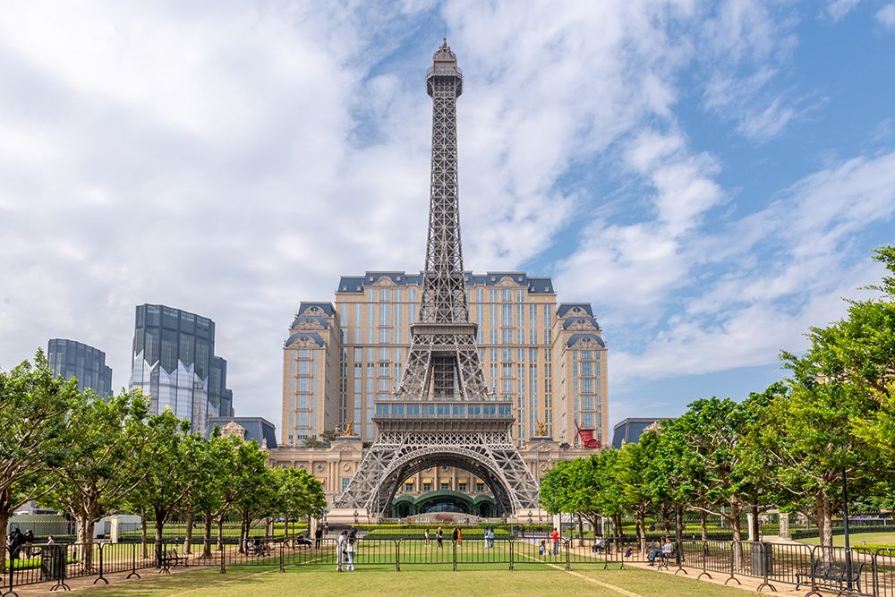 Eiffel Tower Replica with Gardens, The Parisian Macao, Macau art print by Richard Silver for $57.95 CAD