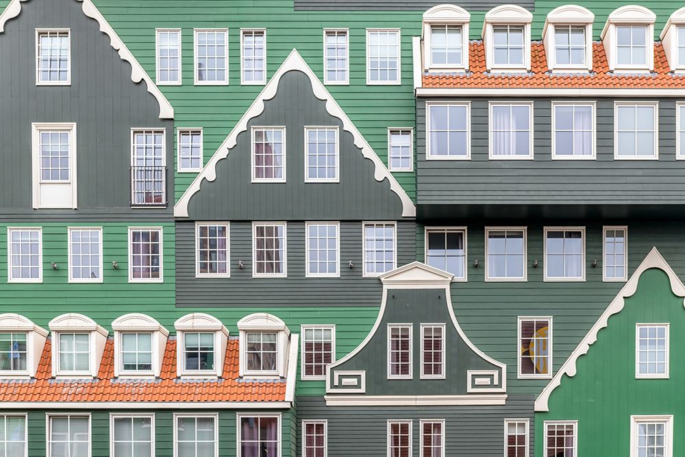 Inntel Hotel Traditional Dutch House Facade, Zaandam, Netherlands art print by Richard Silver for $57.95 CAD