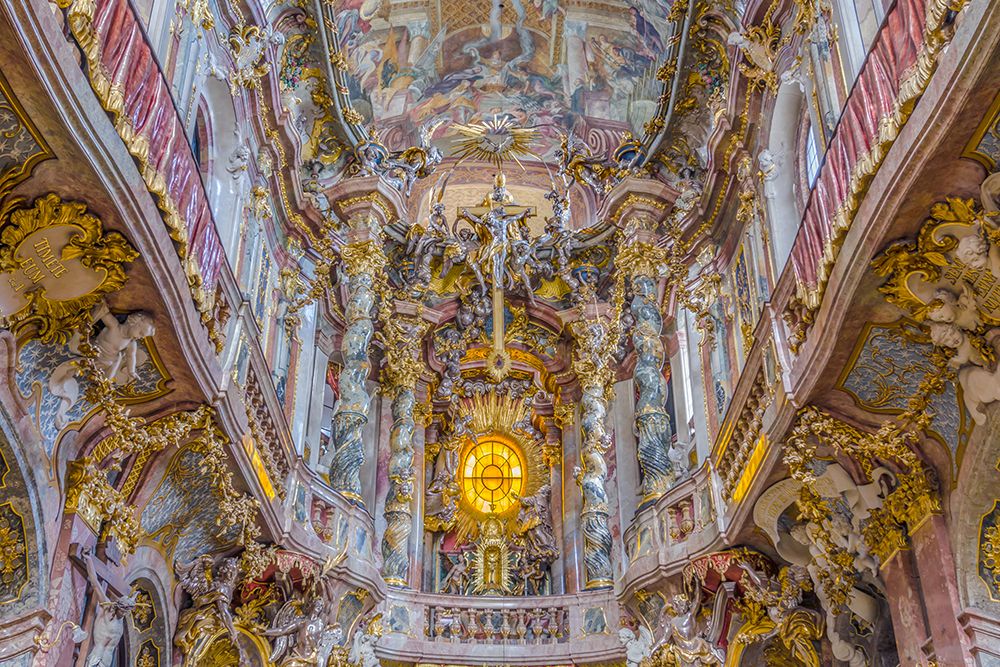 Rococo Church Interior with Gilded Altar, Munich, Germany art print by Richard Silver for $57.95 CAD