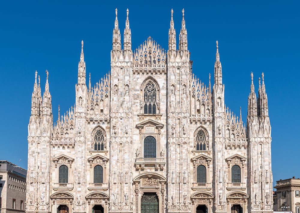 Milan Cathedral Gothic Facade, Milan, Italy art print by Richard Silver for $57.95 CAD