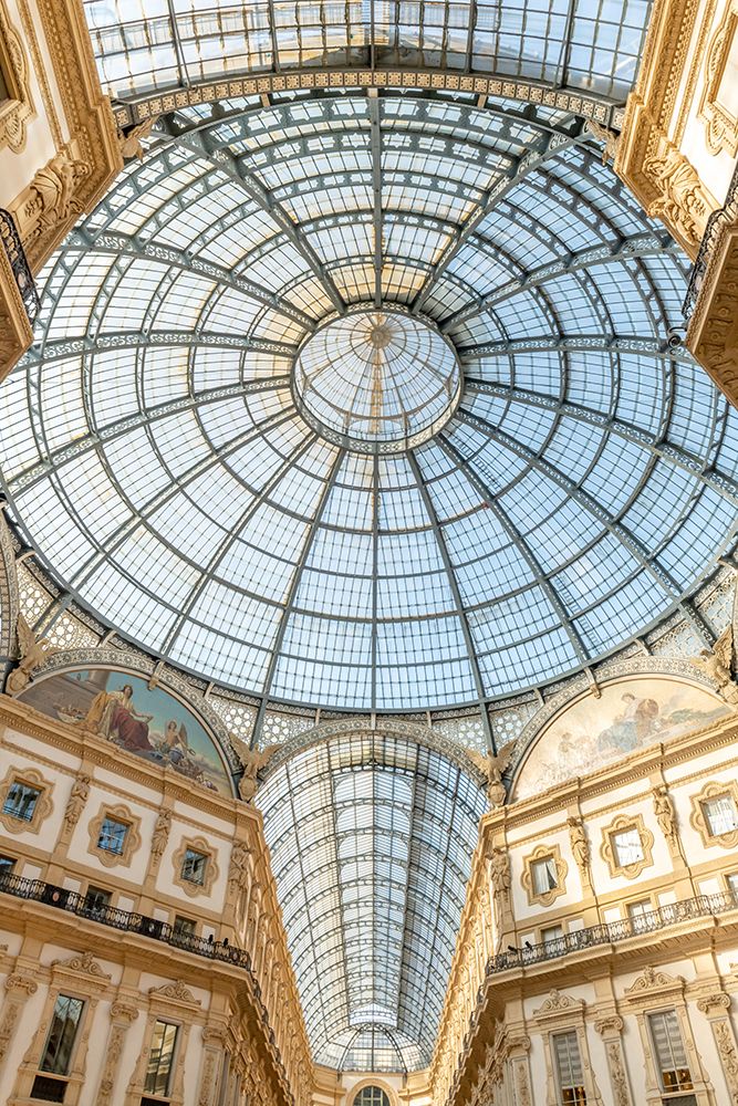 Galleria Vittorio Emanuele II Glass Dome, Milan, Italy art print by Richard Silver for $57.95 CAD