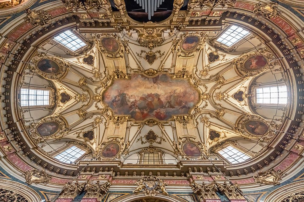 Baroque Church Dome Fresco Ceiling, Milan, Italy art print by Richard Silver for $57.95 CAD