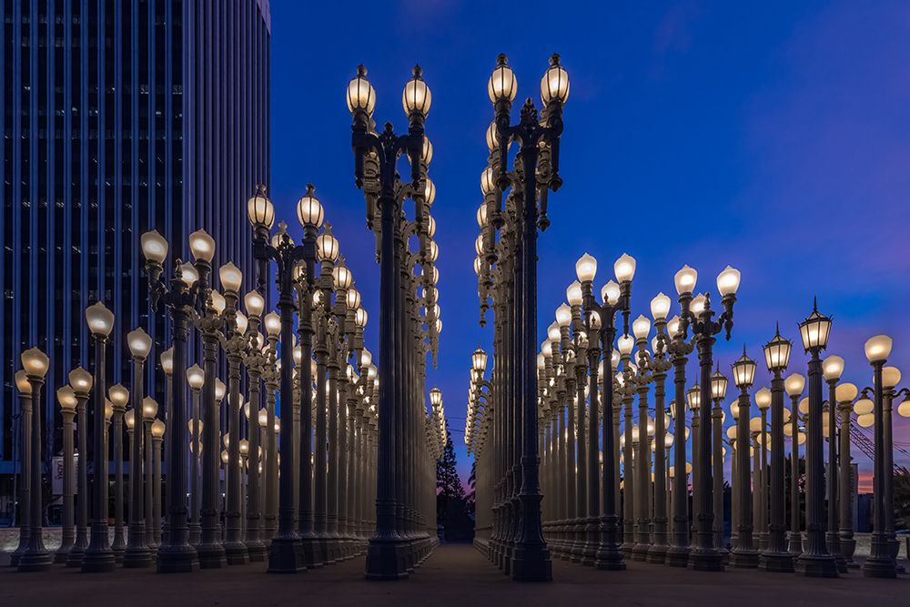 Urban Light Installation at LACMA, Los Angeles, California art print by Richard Silver for $57.95 CAD
