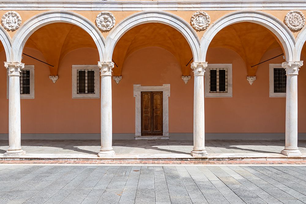 Renaissance Arcade with Arched Columns, Italy art print by Richard Silver for $57.95 CAD
