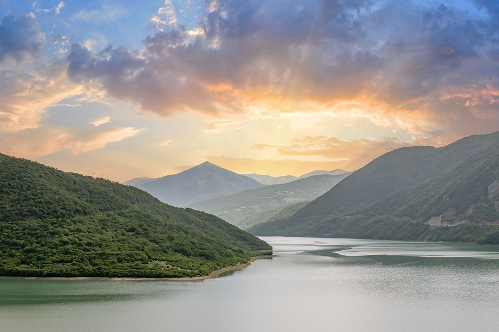 Mountain Lake at Sunset, Georgia art print by Richard Silver for $57.95 CAD