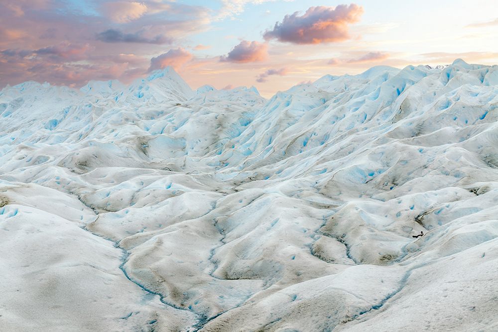 Glacier Ice Ridges at Sunset, Perito Moreno, Patagonia, Argentina art print by Richard Silver for $57.95 CAD