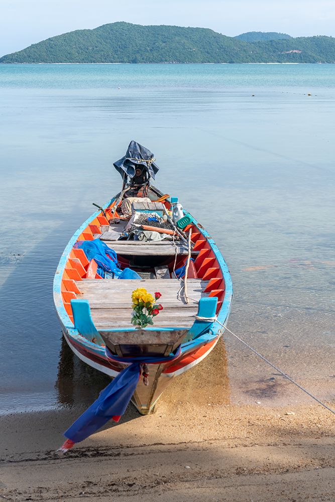 Longtail Boat on Beach, Thailand art print by Richard Silver for $57.95 CAD