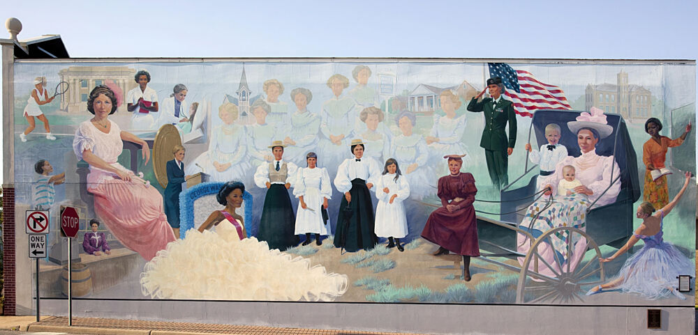 Mural, Women of the Wiregrass, 126 N. St. Andrews Street, Dothan, Alabama art print by Carol Highsmith for $57.95 CAD