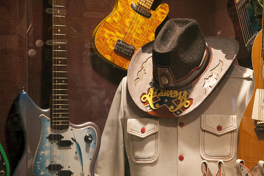 Display of Guitars and Clothing Related to Alabama the Rock Band in Fort Payne, Alabama I art print by Carol Highsmith for $57.95 CAD