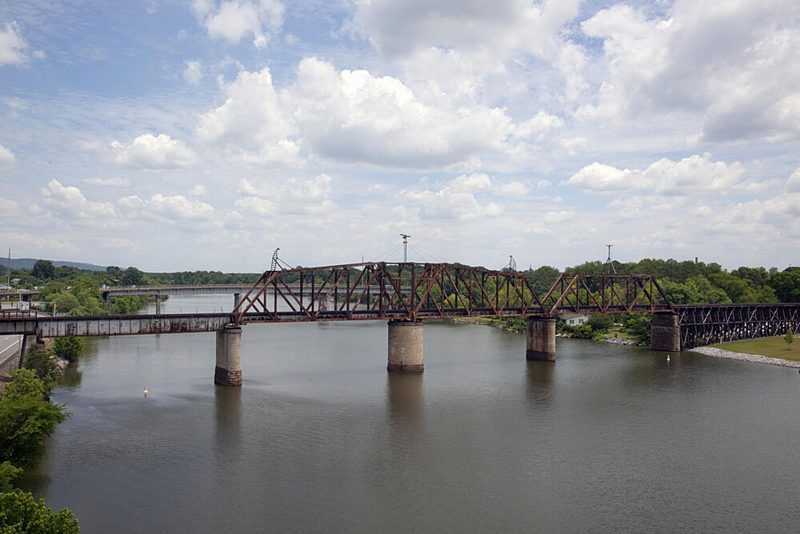 The Coosa River View of Gadsden, Alabama I art print by Carol Highsmith for $57.95 CAD