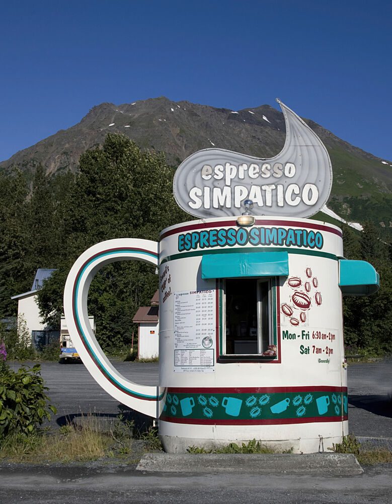 Espresso Simpatico Coffee Shop, Seward, Alaska art print by Carol Highsmith for $57.95 CAD