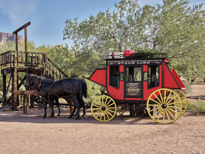 Stagecoach at the Superstition Mountain Museum, Apache Junction, Arizona II art print by Carol Highsmith for $57.95 CAD