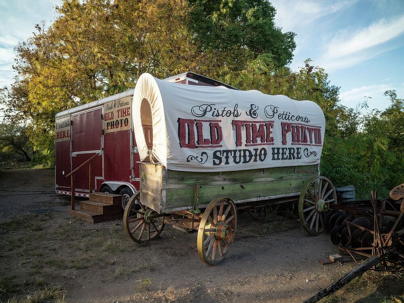 Pistols and Petticoats Studio in a Conestoga Wagon, McGuireville, Arizona art print by Carol Highsmith for $57.95 CAD