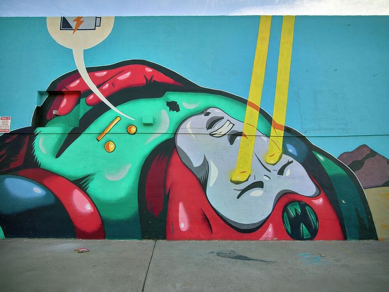 Fallen Superhero Mural Art in Downtown Phoenix, Arizona art print by Carol Highsmith for $57.95 CAD