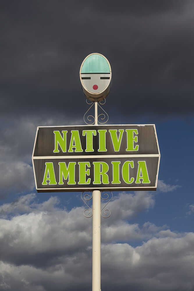 Sign for the Native America Jewelry Shop in Williams, Arizona art print by Carol Highsmith for $57.95 CAD