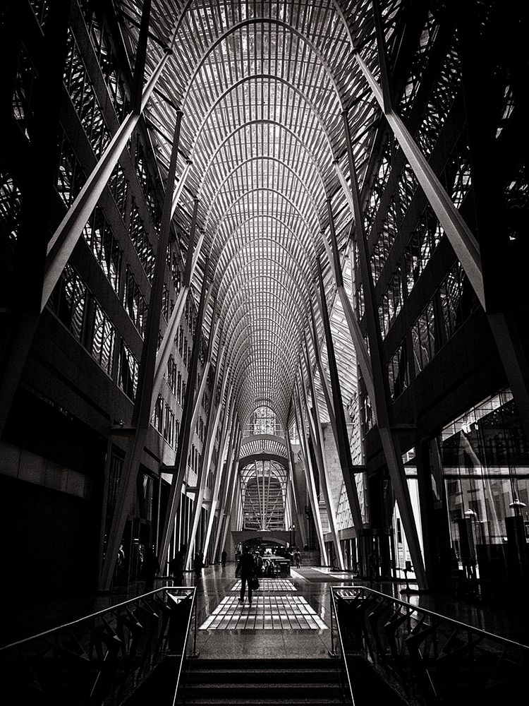Allen Lambert Galleria Toronto Black and White art print by Brian Carson for $57.95 CAD