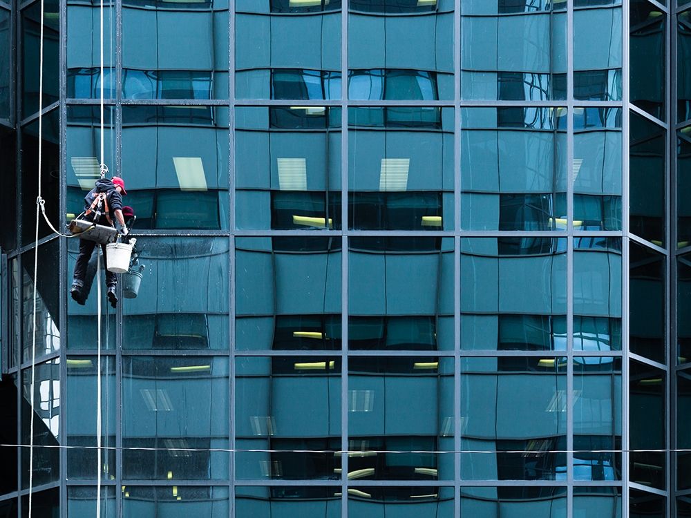 Window Washing No 7 art print by Brian Carson for $57.95 CAD