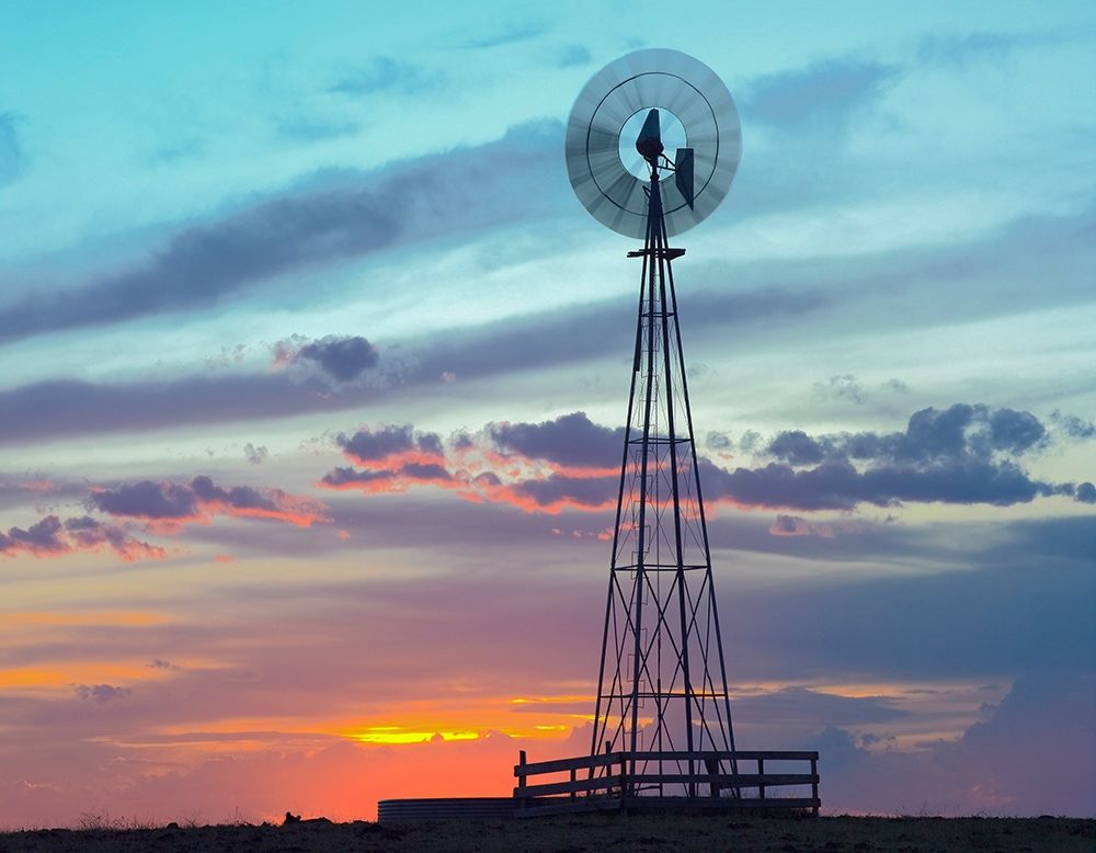 Windmil near Marble Falls-Texas art print by Tim Fitzharris for $57.95 CAD