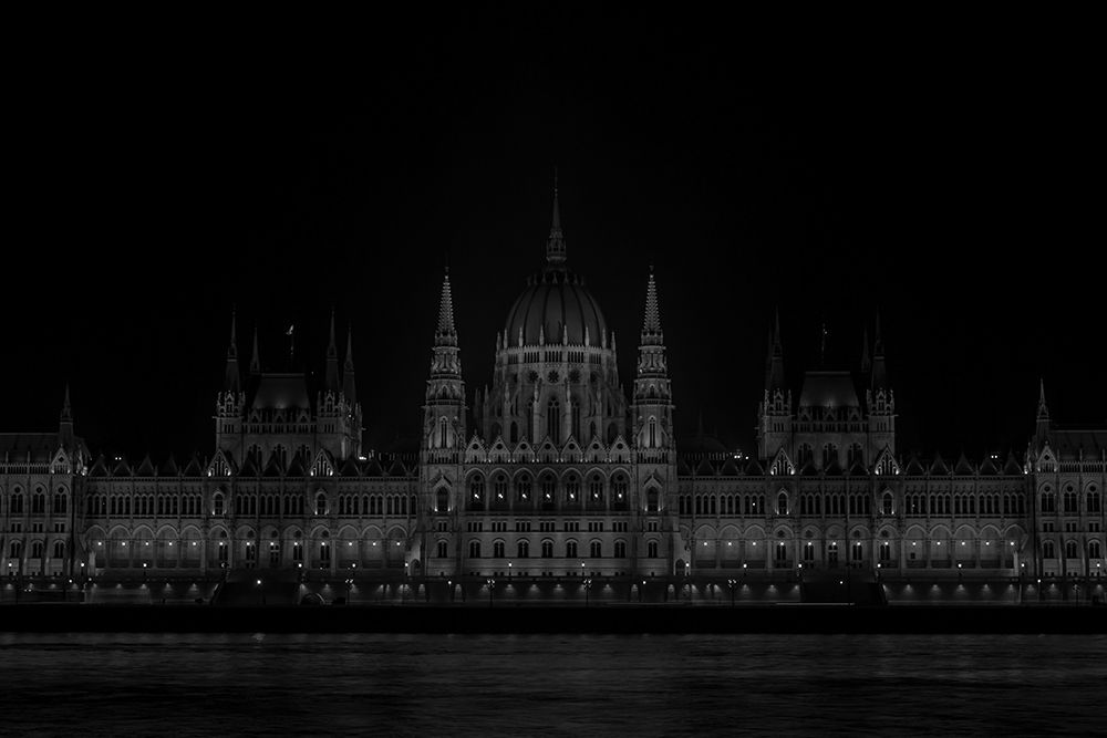 Budapest at night art print by Artographie for $57.95 CAD