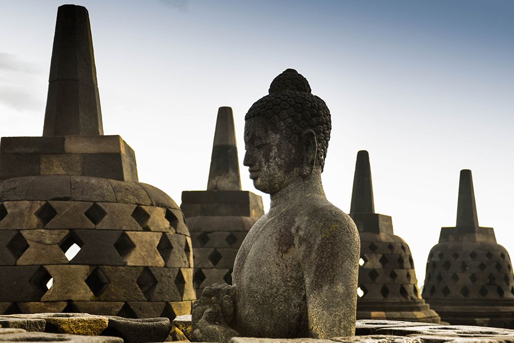 Buddha at Borobudur Temple, Indonesia art print by Artographie for $57.95 CAD