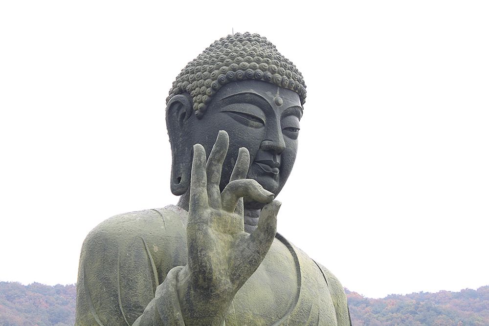 Buddha statue in Gakwonsa Temple, South Korea art print by Artographie for $57.95 CAD