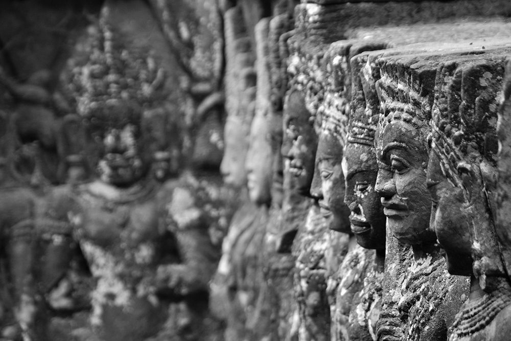 Buddhist Temple Wall Carving art print by Artographie for $57.95 CAD